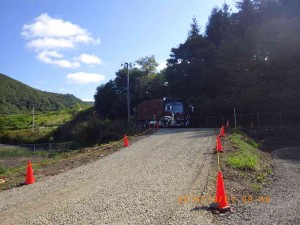 初荷の車両が着ました